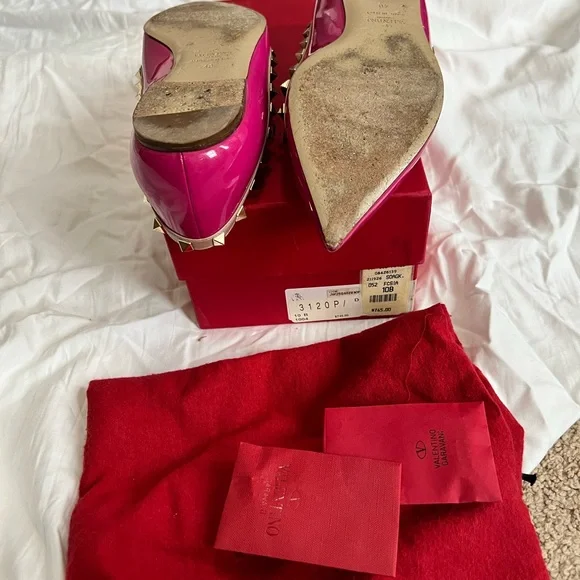 Valentino Rockstud Ballerina Flats sz 40 - Picture 4 of 4